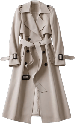 Baocc Trench Coat Trench Windbreaker Outerwear Fit Coat Women Solid Long Overcoat Slim Jacket Women's Coat,Trucker Jacket Beige