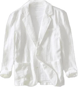 Men's Linen Cotton Blazer buttons Long Sleeve Casual Business Loose Solid Color Suit Jackets Medium White