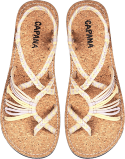 Capana Woven Women's Flat Sandals - Strappy Braided Sandals, Beach Sandals for Women Dressy Summer, Rope Bohemian Sandals, Spring Casual Womens Shoes, Comfy Boho Flats for Teen Girls – Banyan 11 Ivory White