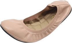 Ollio Women's Shoe Collar Shoe Pull Tab Comfort Ballet Flat 7 Skin Pink