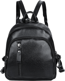 kosheko Mini Genuine Leather Backpack for Women Convertible Backpack Purse Shoulder Handbag Crossbody Bag 4 In 1 To Carry Black