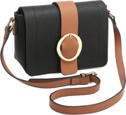 Women Vegan Leather Crossbody Shoulder Bags Fashion Purses Structured Messenger Bags Black