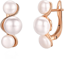 3 Pearl Hoop Earrings for Women, 14K Gold Dainty Pearl Earrings Hoop Pearl Earrings Bridal Pearl Earrings Wedding Earrings Mother's Day Gift