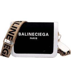 BestBagsSale Women Fashion Wide Shoulder Strap Shoulder Bag Female Handbag Portable Casual Canvas Small Square Bag Versatile Crossbody Bag black