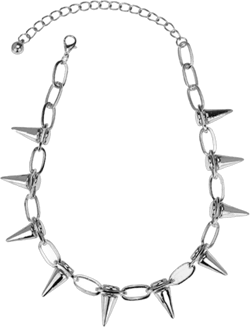 MALOYANVE Spike Necklace for Women Unique Handmade Adjustable Hip Hop Cool Spike Choker Rivet Goth Necklaces Chokers with Spikes and Chain Streetwear Vintage Punk Necklace for Women Men Silver