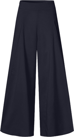NEBZCIV Wide Leg Dress Pants for Women Fashion High Waist Lounge Casual Work Office Flare Flowy Pants Trousers Plus Size (X-Large, Navy)