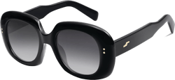 SOJOS Sunglasses for Women & Men, Round, Thick, Polarized Lens, Trendy, Oversized Shades SJ2317 Black/Grey