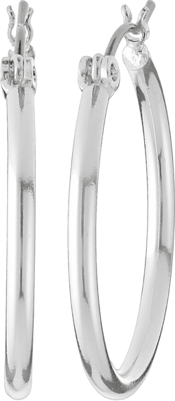 Nine West Women's Earrings Silver Click-Top Hoop Earrings