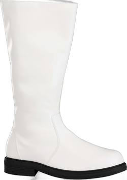 Fun Costumes Adult Tall White Boots for Men, Unisex Faux Leather Costume Boots X-Large