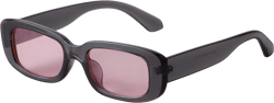 ADE WU Rectangle Sunglasses for Women Men Retro 90s Sunglasses Womens Trendy Rectangular Sun Glasses Y2K Unisex Stylish 2025 Grey Frame Pink Tinted Lense
