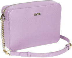 EVVE Women's Saffiano Crossbody Camera Bag Designer Shoulder Purse with Chain and Leather Strap Lavender