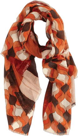 Aventura Clothing Women's Block Print Scarf - Fired Brick, One Size Fits Most