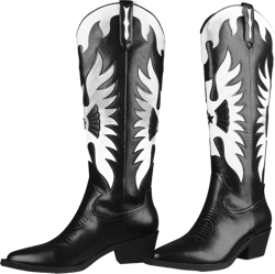 VIMISAOI Cowgirl Boots Women Wide Calf Knee High Boots Cowboy Boots for Women Black Cowgirl Boots Western Boots Women