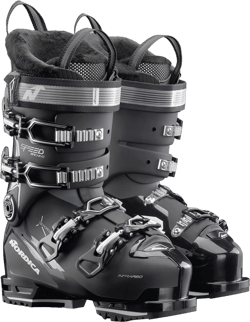 NORDICA Women's Speedmachine 3 85 W Durable Adjustable Warm Insulated Water-Resistant All-Mountain Touring Ski Boots with Grip Walk Soles 26 Black/Anthracite/White