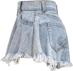 Women's Wide Leg Fringe Shorts Slim High Waisted Casual Stretchy Denim Shorts Frayed Raw Hem Jeans Summer Hot Pants XX-Large A01 Light Blue