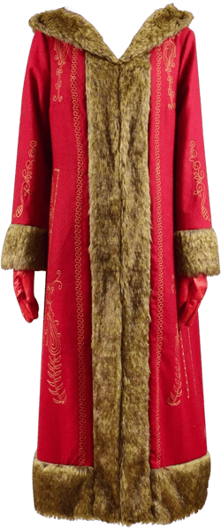 Women's Christmas Mrs Santa Claus Suit Coat Cosplay Costume Jacket Hooded Cape Outfit (Red, 2XL)