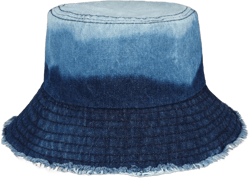 Denim Bucket Hat for Women Men Large Summer Cap for Beach Travel Fishing Blue（deep)