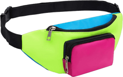 Neon Retro 80s Fanny Pack for Women Men Kids Belt Bags 80s Accessories 90s Costumes for Women Party Travel Festival Vintage Rave Accessories Plus Size Belt Bag Neon Green+Pink+Blue