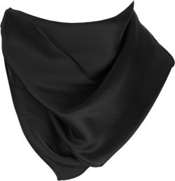 27.5 Inches Satin Head Scarf -Hair Scarf Silk Head Scarf Silk Bandana Silk Hair Wrap Neck Scarf for Women Men Pure - Black