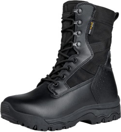 FREE SOLDIER Women's Tactical Boots 8 Inches Lightweight Combat Boots Durable Suede Leather Military Work Boots Desert Outdoors Boots(Thin Black 9)