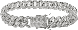 Cuban Link Anklets for Women Plus Size Large Ankle Bracelets Gold Silver Rhinestone Diamond Bling Anklets Women 9 10 inch 13mm-Silver 9 inch