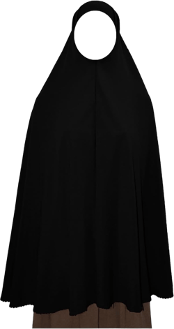 Black Extra Long 46 inches Khimar Amira Hijab Hejab Abaya Niqab Burqa Burkas Veil Eid Islamic Modest Muslim Islam Face Cover Dress Clothing Muslim Women Womens Abaya Jilbab Prayer Overhead