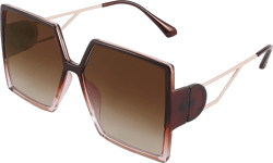 FEISEDY Oversized Square Sunglasses for Women Big Large Wide Fashion Shades for Men UV400 B2783 Tea Brown 60 Millimeters