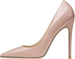 Women's Sexy Pointed Toe Shallow Open Toe Patent Leather 10cm/3.9in High Heels Pumps Party Dress Prom Banquet Wedding Shoes 5 Pink Nude