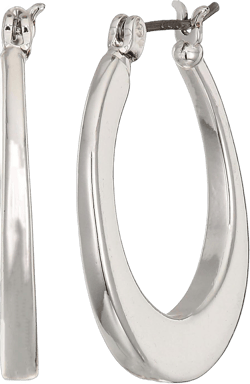 NINE WEST Women's Silver Hoop Earrings