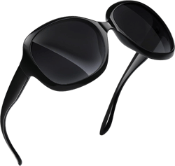 Oversized Black Polarized Sunglasses Womens Fashion Big Driving Sun Glasses Trendy Ladies Uv400 Protective Large Sunnies Shades 2025