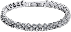 MIARHB Fashion 925 Sterling Silver Crystal Diamond Bracelets Gifts Roman Style Woman