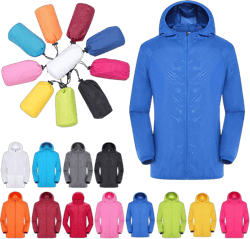 Rain Jacket Womens Waterproof with Hood Sun Protection Windbreaker Unisex Coats Packable Hiking Travel Quick Dry Top Small Blue
