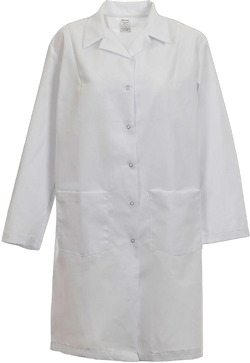 Pinnacle Health Women’s Gripper Snap Lab Coat L18F, White, Small