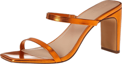 The Drop Women's Avery Square Toe Two Strap High Heeled Sandal