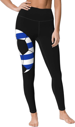 Uruguay Soccer Women's Yoga Pants Capri Leggings High Waist Tights Skinny Pants Medium Black