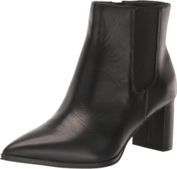 Franco Sarto Women's Demmi Pointed Toe Dress Bootie Ankle Boot 5.5 Black Leather