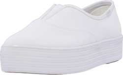 Keds Women's Point Slip on Sneaker 10.5 White Canvas