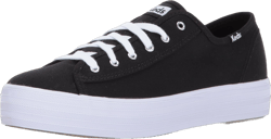 Keds Women's Triple Kick Canvas Sneaker 11 Medium Black Canvas