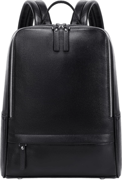 Genuine Leather Backpack Purse For Women, Black Real Soft Leather, Medium