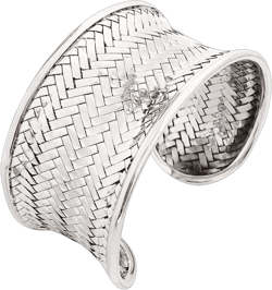 Chunky Statement 925 Sterling Silver Cuff Bangle Bracelet for Women - 32mm Woven Braided Cuff - Ideal gift for her