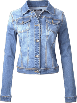 Design by Olivia Women's Classic/Destroyed Vintage Washed Long Sleeve Denim Jean Jacket Medium Light Denim