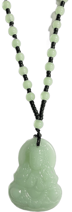 tenghong2021 Buddha CZ Gold Chain Pendant Blue Green Jade Buddha Necklace Gold Color Link Chain Crystal Amulet Necklace for Women Men Jewelry Guanyin Light Green