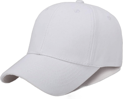 Men Cotton Classic Hat Baseball Cap Dad Hat Adjustable Uncons Running Workouts Activities All Seasons Sun Hat White One Size
