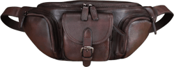 Genuine Leather Fanny Pack for Men and Women Real Leather Sling Bag Crossbody Bag Fashion Waist Bag Chest Purse (Coffee)