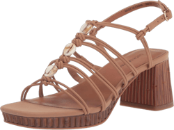 Lucky Brand Women's Bassie Strappy High Heel Sandal Heeled 11 Tan