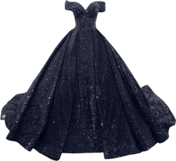 Women's Sequin Off Shoulder Evening Dress Long 2020 Prom Ball Gown Size 6 Navy Blue