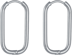 Minimalist U Hoop Earrings for Women Girls Surgical Stainless Steel Silver Plated Rectangle Huggie Hoops Earring Lightweight Y2K Jewelry Holiday Birthday Party Dainty Gifts