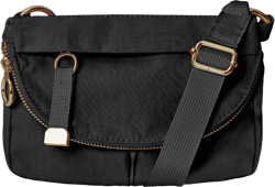 Crossbody Bag for Women, All Night Festival Bag Adjustable Strap Purse Nylon Handbags for Travel Work Casual Outdoor Micro 1.5L Capacity Micro - Black Gold