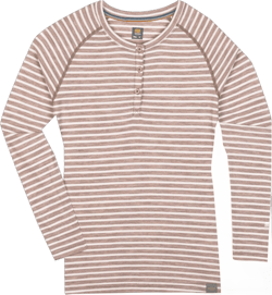 MERIWOOL Women's Base Layer Long Sleeve Henley - Lightweight Merino Wool Thermal Shirt Large Khaki