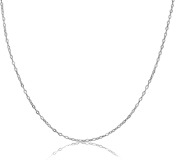 Hoops & Loops 925 Sterling Silver 0.90mm Thin Delicate Cable Chain Necklace for Women Teen Girls Men, 16, 18, 20, 24, or 30-Inch, Silver, Yellow, Rose Gold 18.0 Inches Sterling Silver